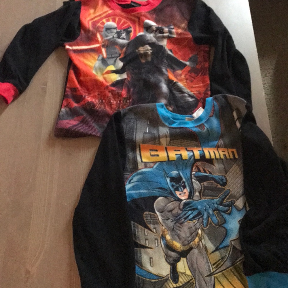 2 Fleece pajama tops